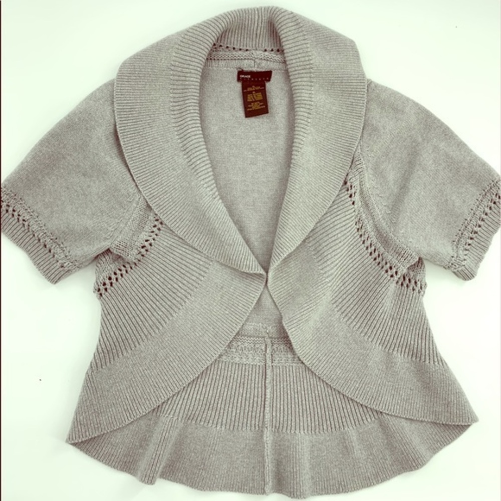 Grace Elements Gray Sweater Top Size XL